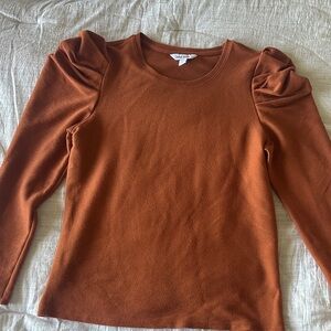 Nine West Burnt Orange Long Sleeve Top